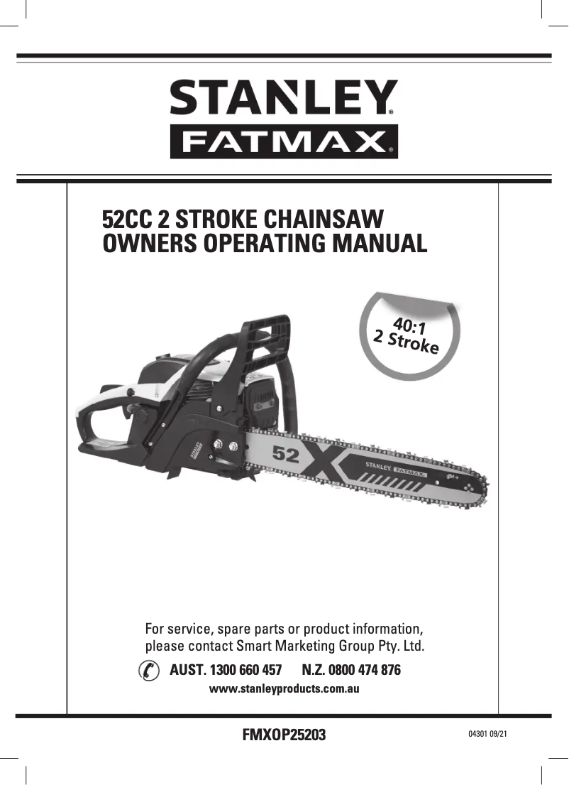 Page 1 de la notice Manuel utilisateur Stanley FMXOP25203