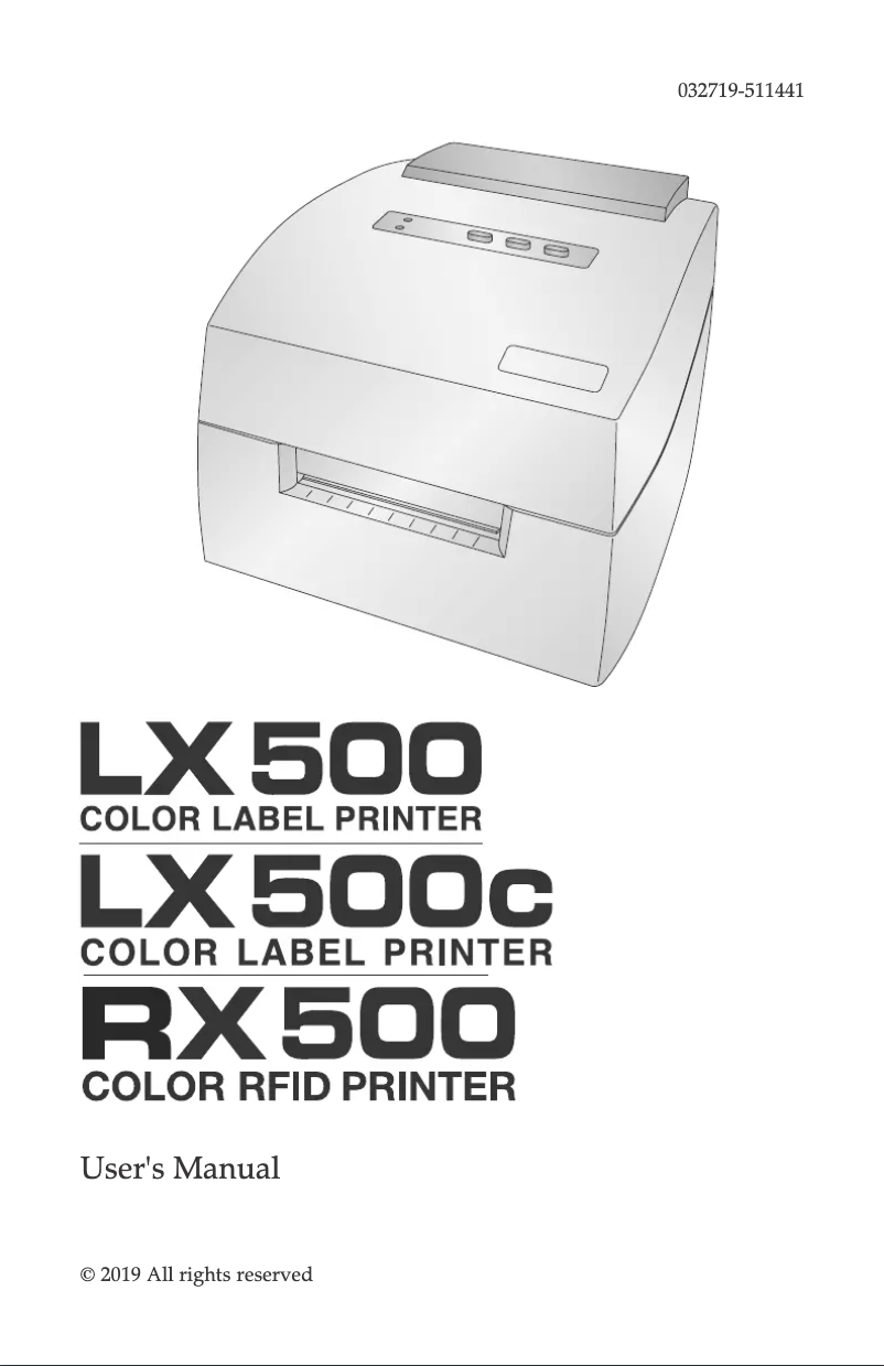 Page n°1 - Manuel utilisateur Primera LX500