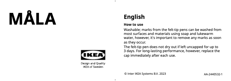 Image de la première page du manuel de l'appareil MÅLA 102.377.52