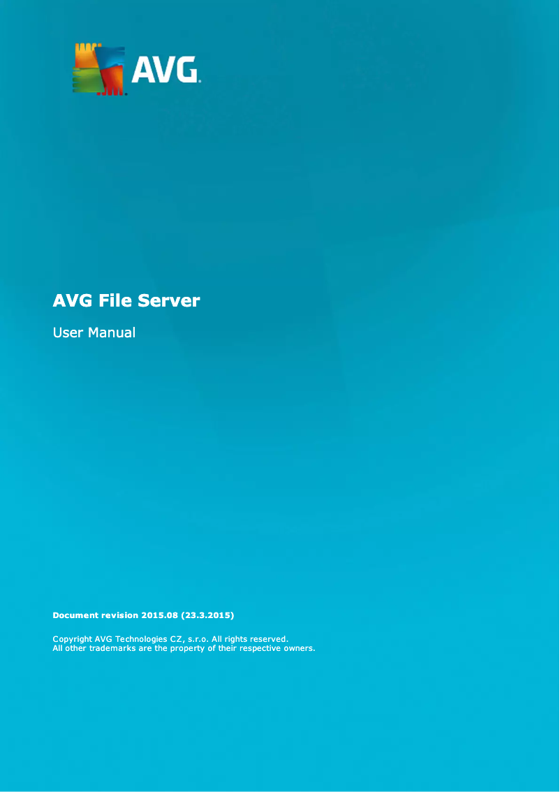 Page 1 de la notice Manuel utilisateur AVG File Server 2014