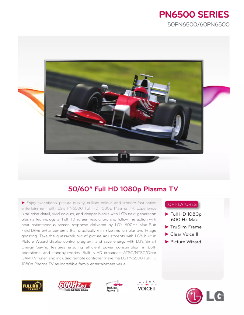 Image de la première page du manuel de l'appareil 60PN6500