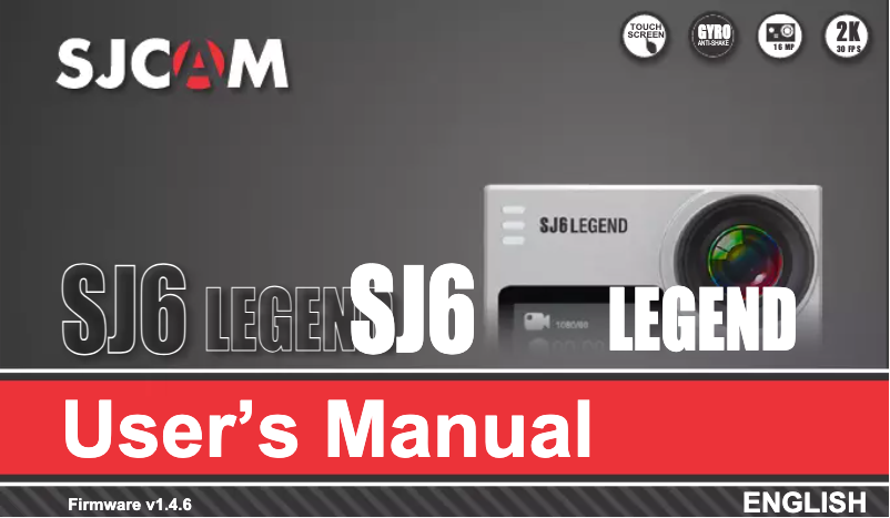 Page n°1 - Manuel utilisateur SJCAM SJ6 Legend