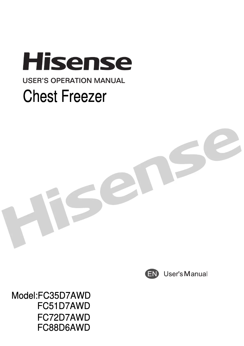 Page n°1 - Manuel utilisateur Hisense FC88D6AWD