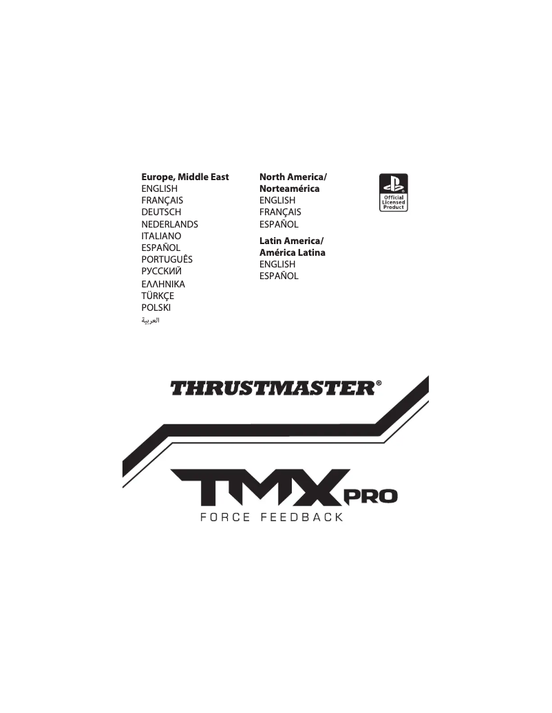 Page 1 de la notice Manuel utilisateur Thrustmaster TMX Pro Force Feedback