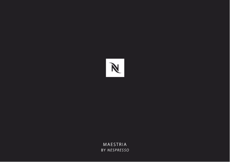 Page n°1 - Manuel utilisateur Nespresso Maestria D500
