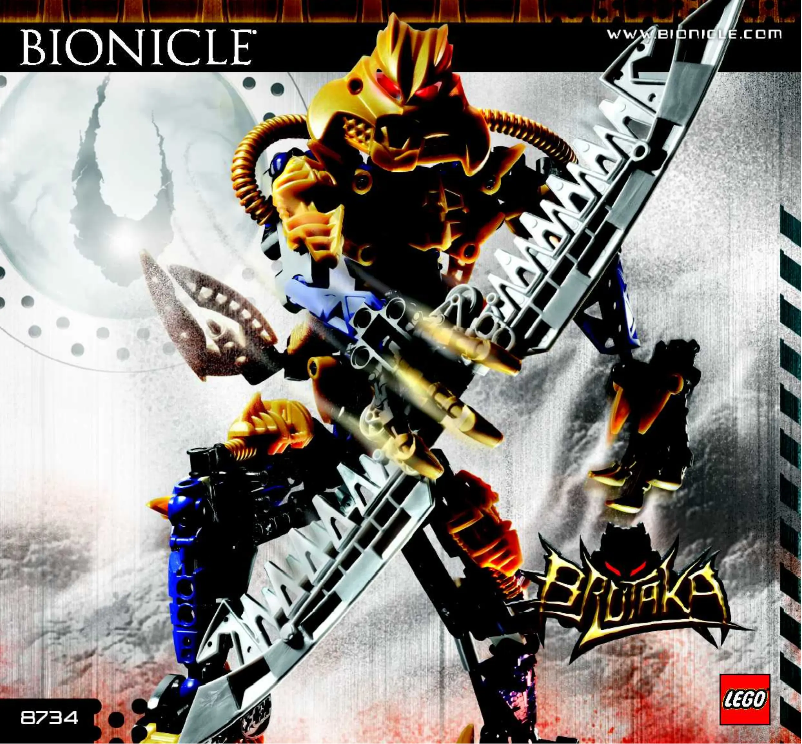 Page 1 de la notice Consignes visuelles Lego Bionicle 8734