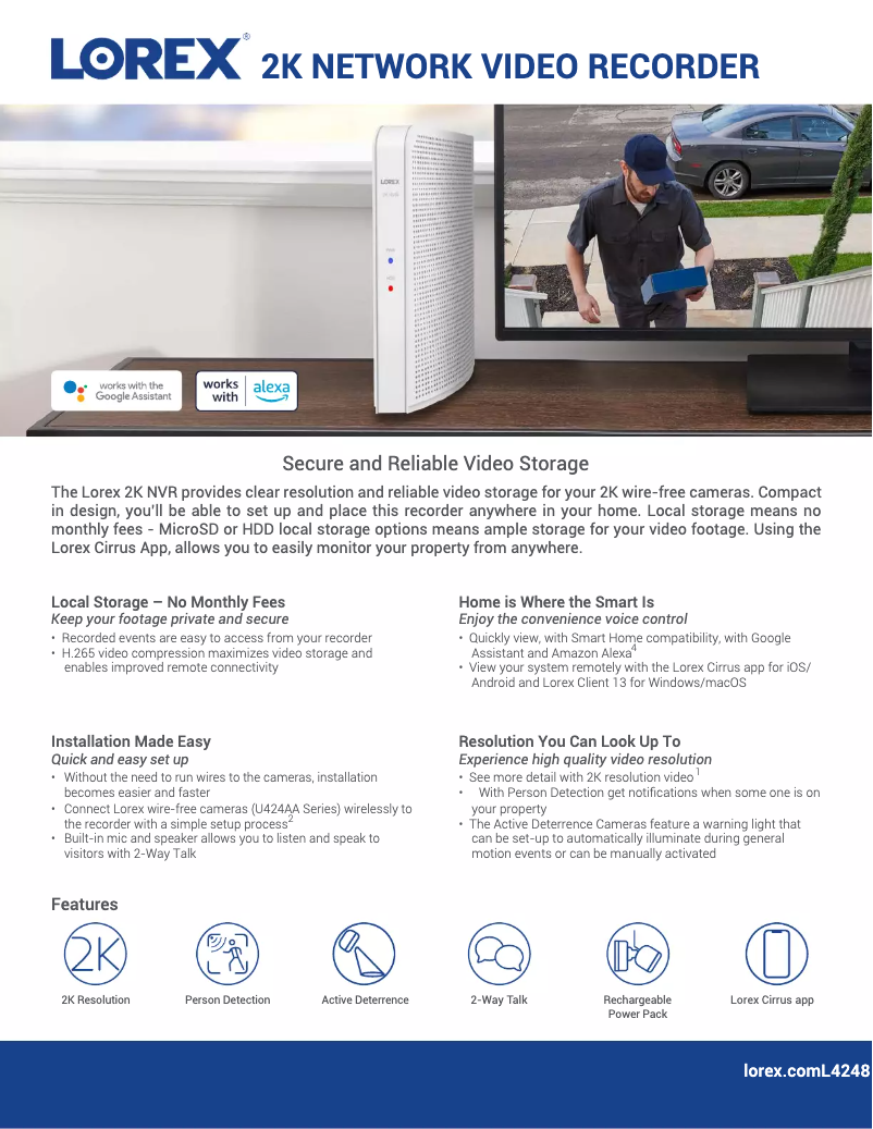 Page n°1 - Fiche technique Lorex L42481