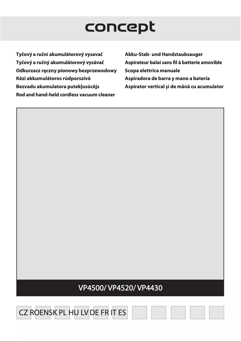 Page n°1 - Manuel utilisateur Concept VP4520
