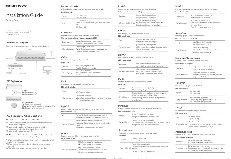 Page n°1 - Guide d'installation Mercusys MS108
