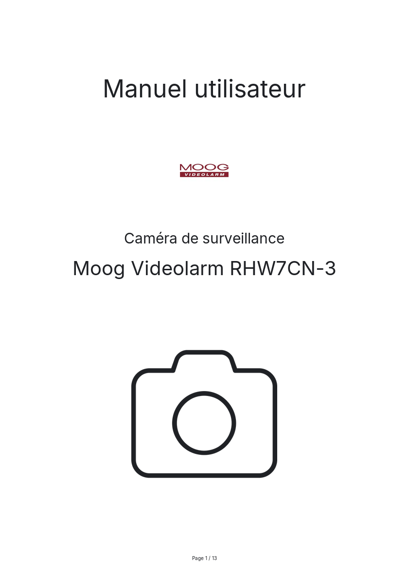 Image de la première page du manuel de l'appareil RHW7CN-3