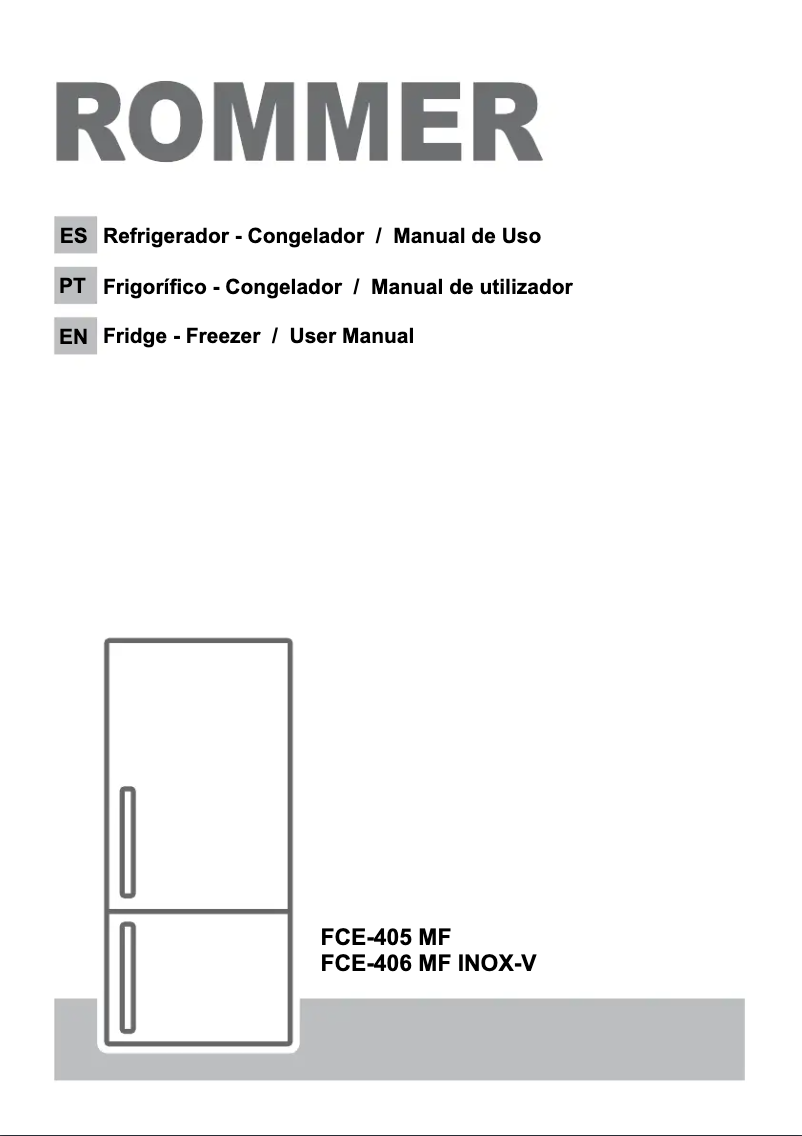 Page 1 de la notice Manuel utilisateur Rommer FCE 406 MF INOX-V