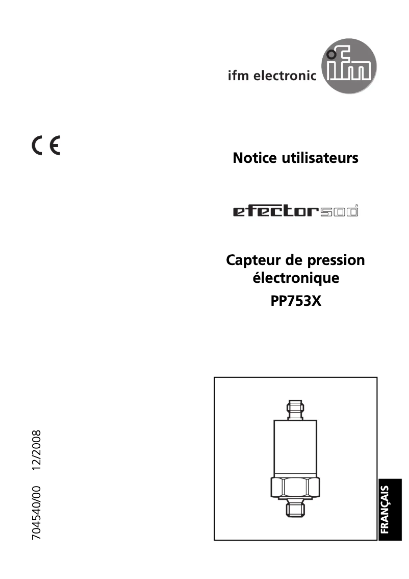 Page n°1 - Manuel utilisateur IFM PP7534