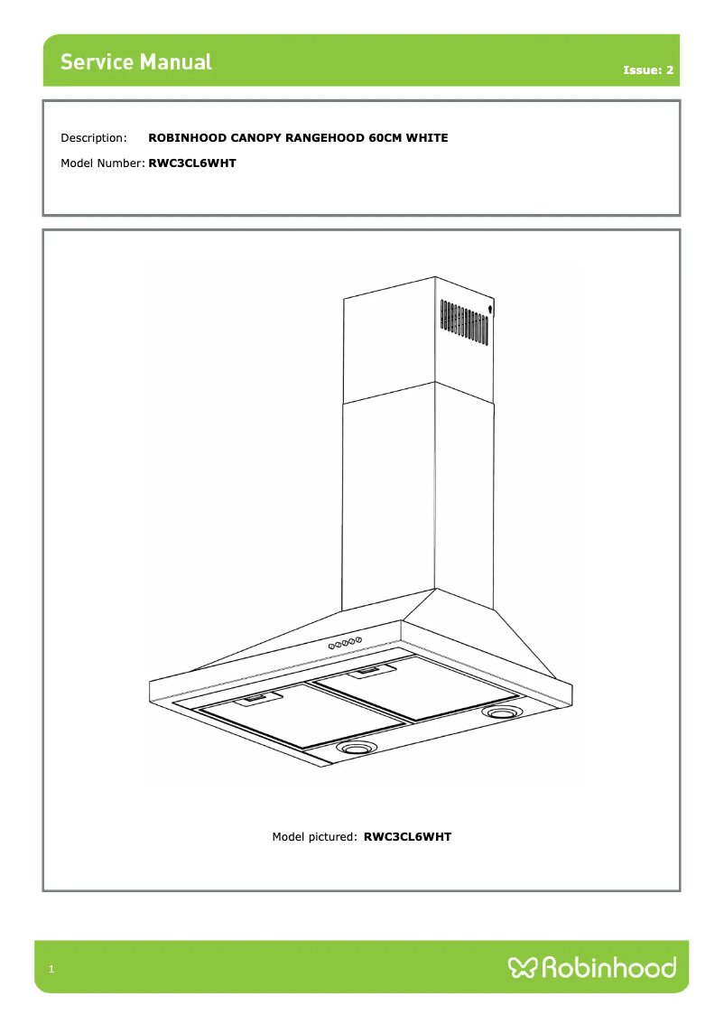 Página 1 del manual Manual de usuario Robinhood RWC 600