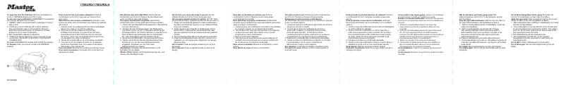 Page 1 de la notice Manuel utilisateur Master Lock 175EURD