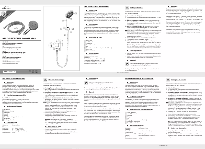 Page n°1 - Manuel utilisateur Miomare HG00144A