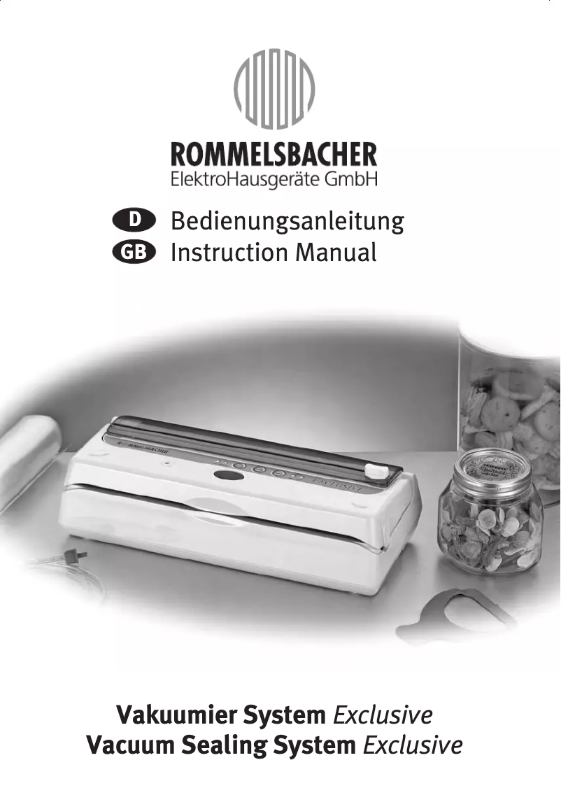 Página 1 del manual Manual de usuario Rommelsbacher Exclusive VAC300