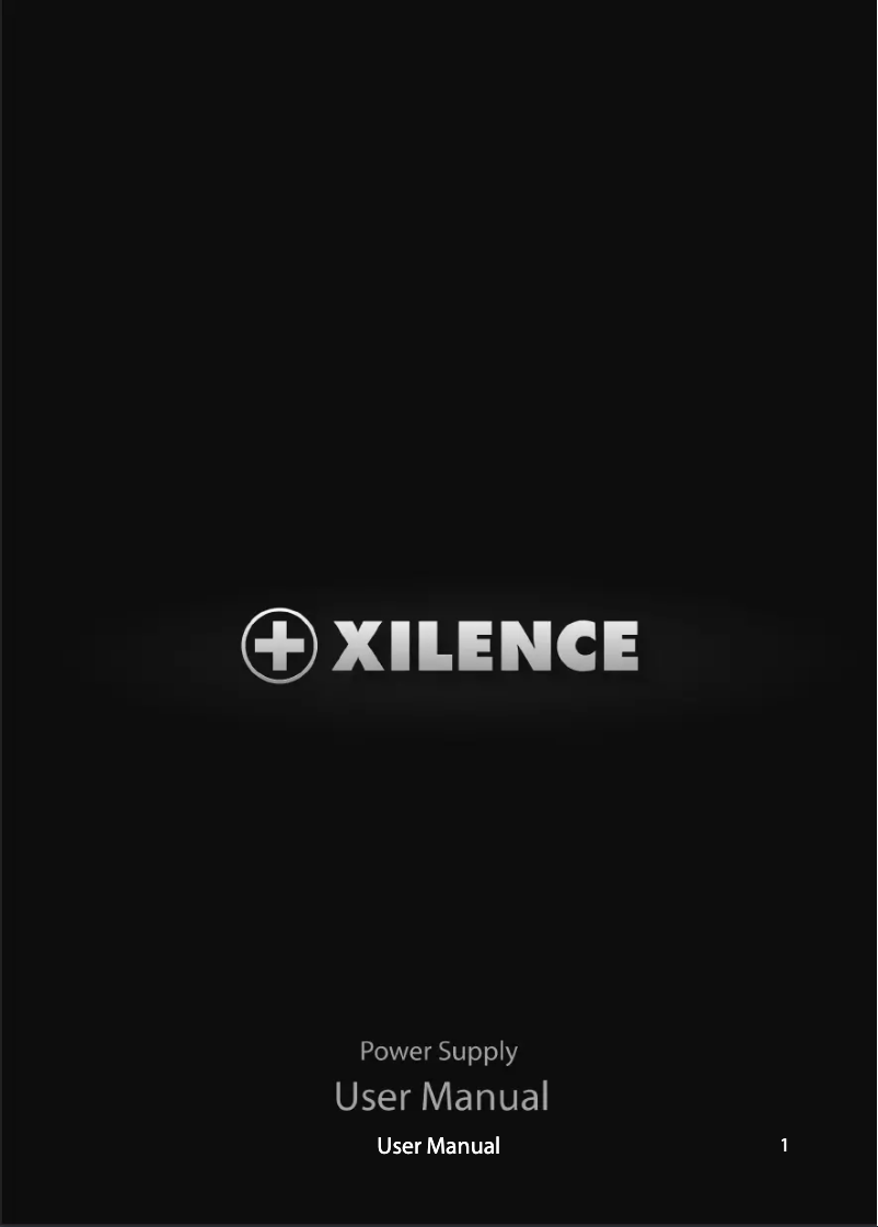 Page n°1 - Manuel utilisateur Xilence XN031