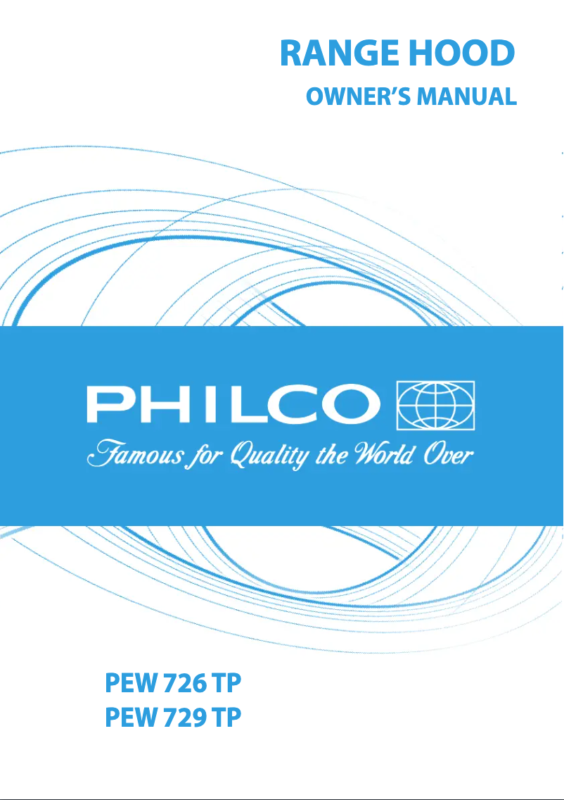 Page n°1 - Manuel utilisateur Philco PEW 726 TP