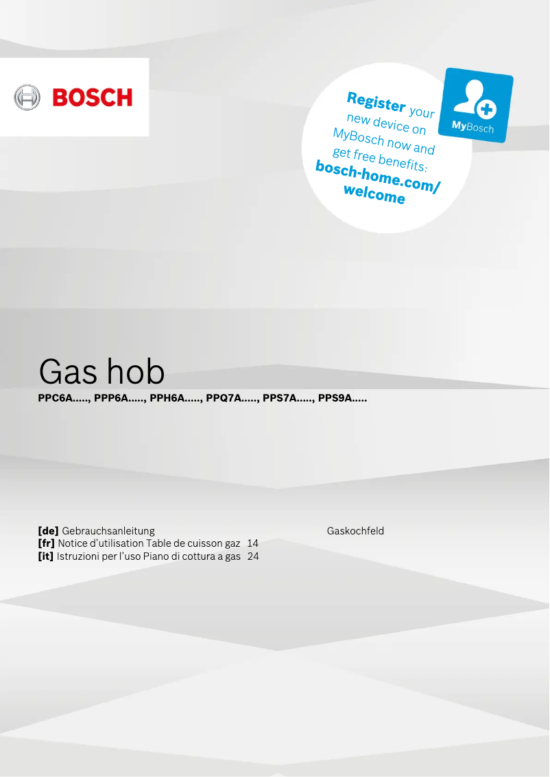 Page n°1 - Manuel utilisateur Bosch PPQ7A9B20