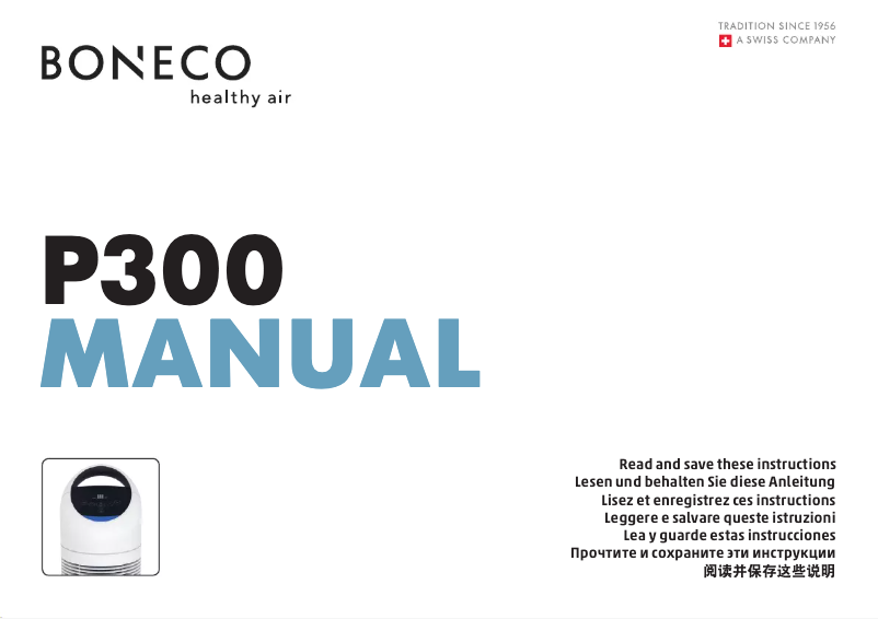 Page 1 de la notice Manuel utilisateur Boneco P300