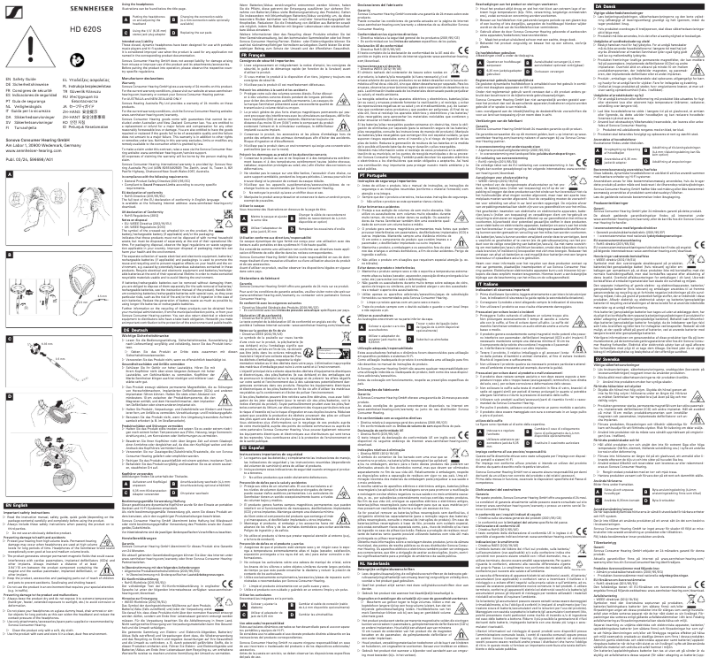 Página 1 del manual Manual de usuario Sennheiser HD 620S