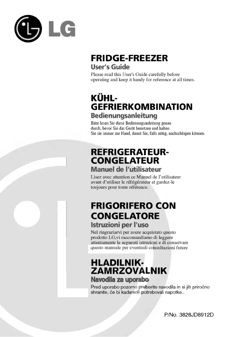 Page 1 de la notice Manuel utilisateur LG GR-419BVCA