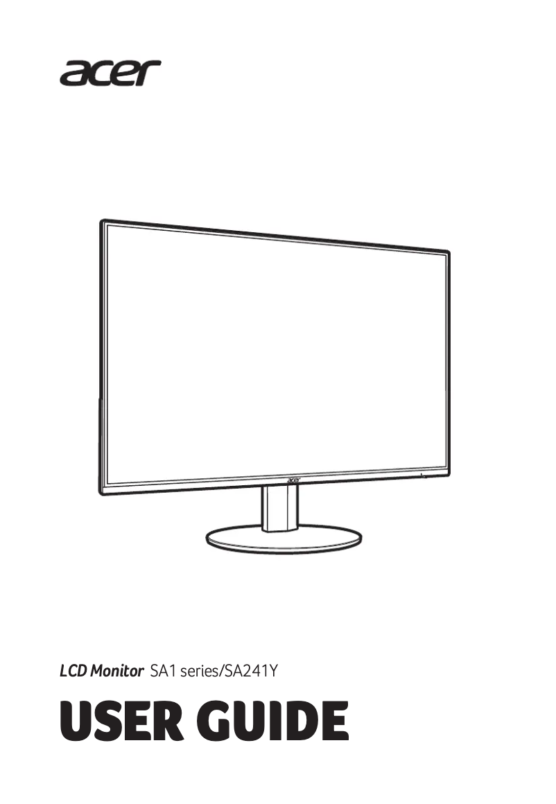 Página 1 del manual Guía de inicio rápido Acer SA241YH