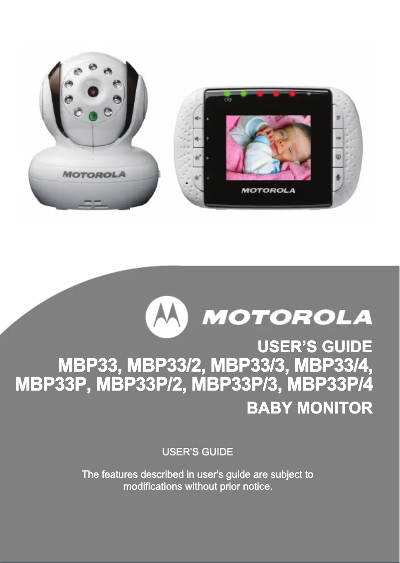 Page 1 de la notice Manuel utilisateur Motorola MBP33