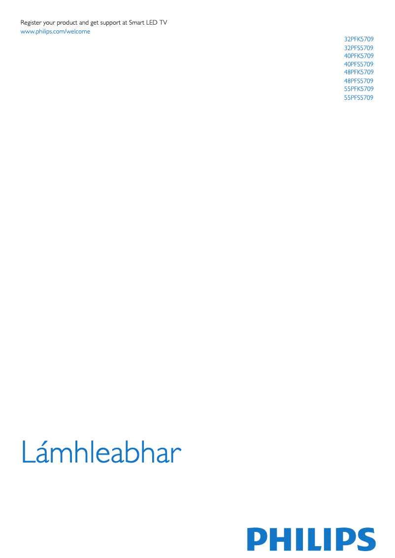 Page n°1 - Manuel utilisateur Philips 55PFK5709