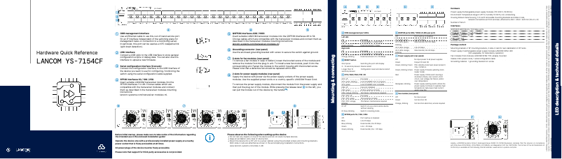 Image de la première page du manuel de l'appareil YS-7154CF