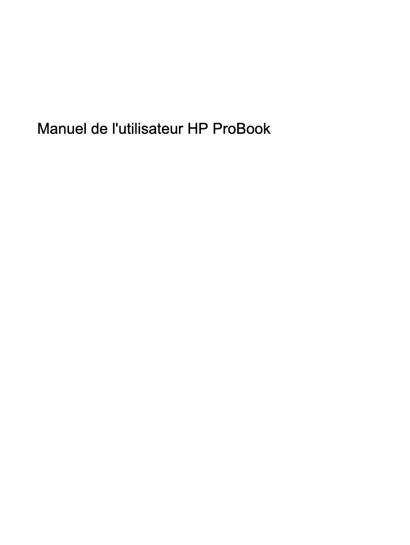 Image de la première page du manuel de l'appareil ProBook 6440b
