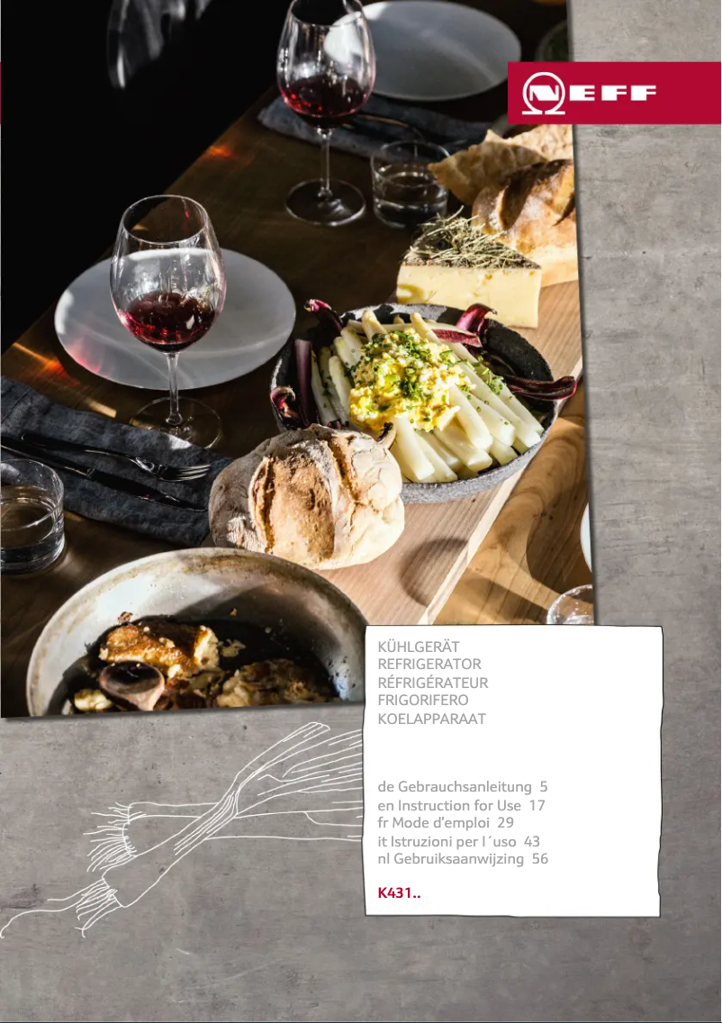 Page 1 de la notice Manuel utilisateur Neff K4316X6