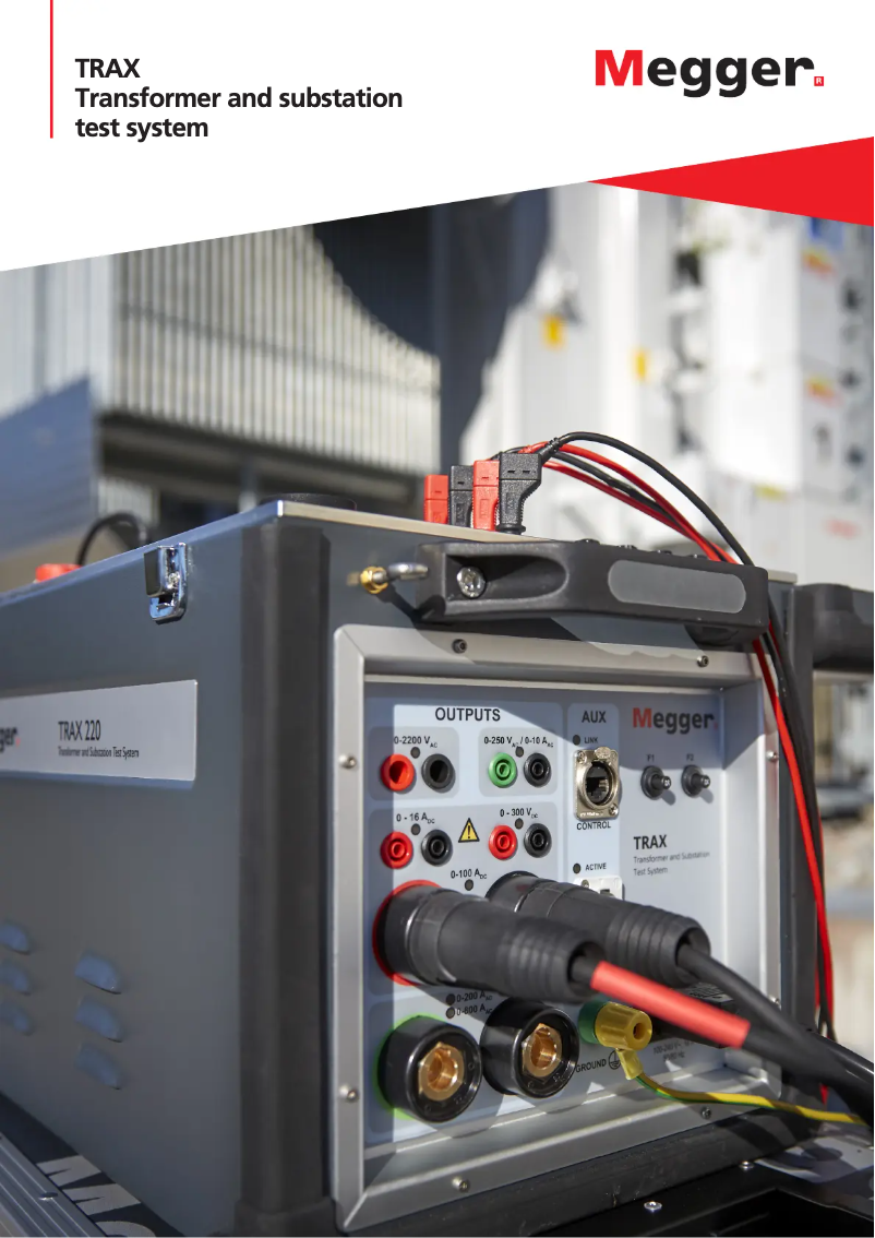 Page 1 de la notice Brochure Megger TRAX
