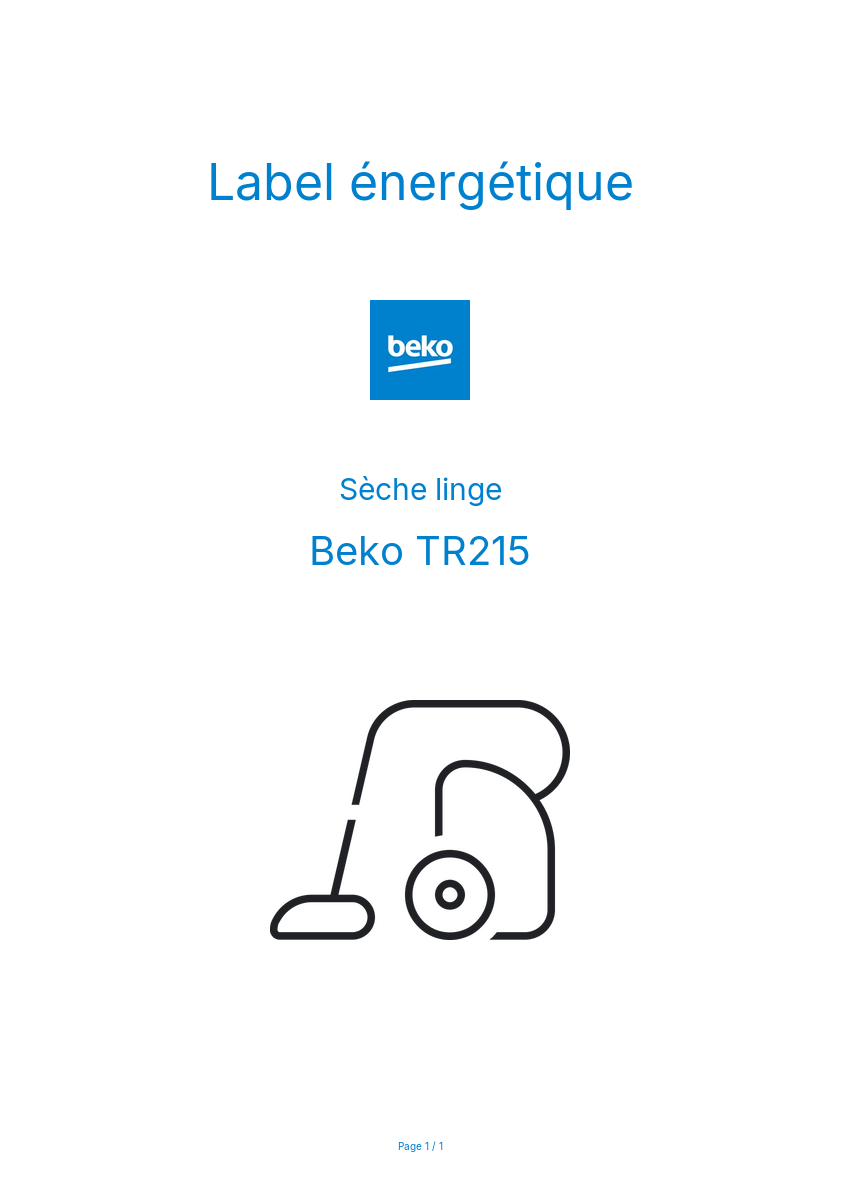 Image de la première page du manuel de l'appareil TR215