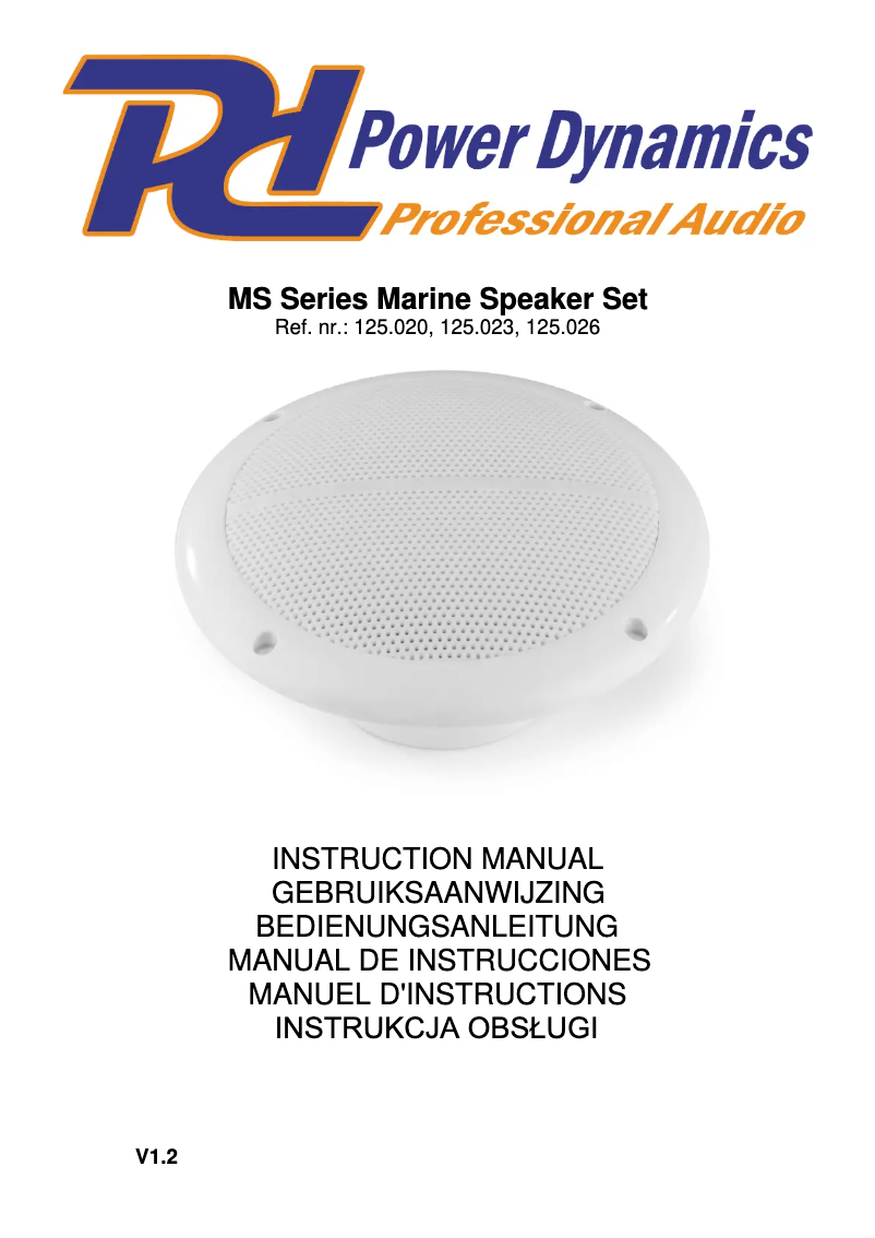 Page 1 de la notice Manuel utilisateur Power Dynamics MS50