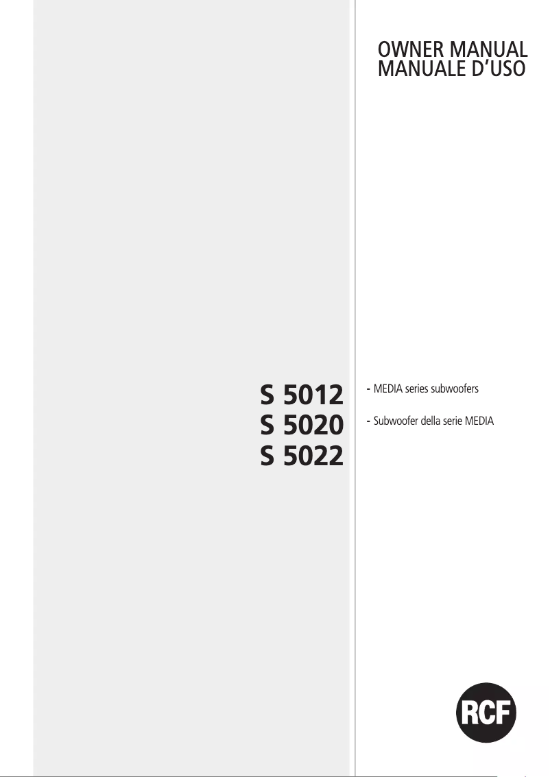 Image de la première page du manuel de l'appareil S5020