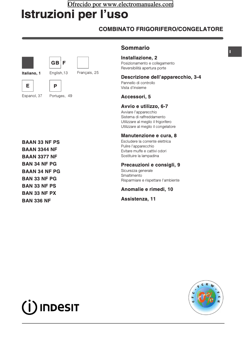 Image de la première page du manuel de l'appareil BAN 33 NF P X