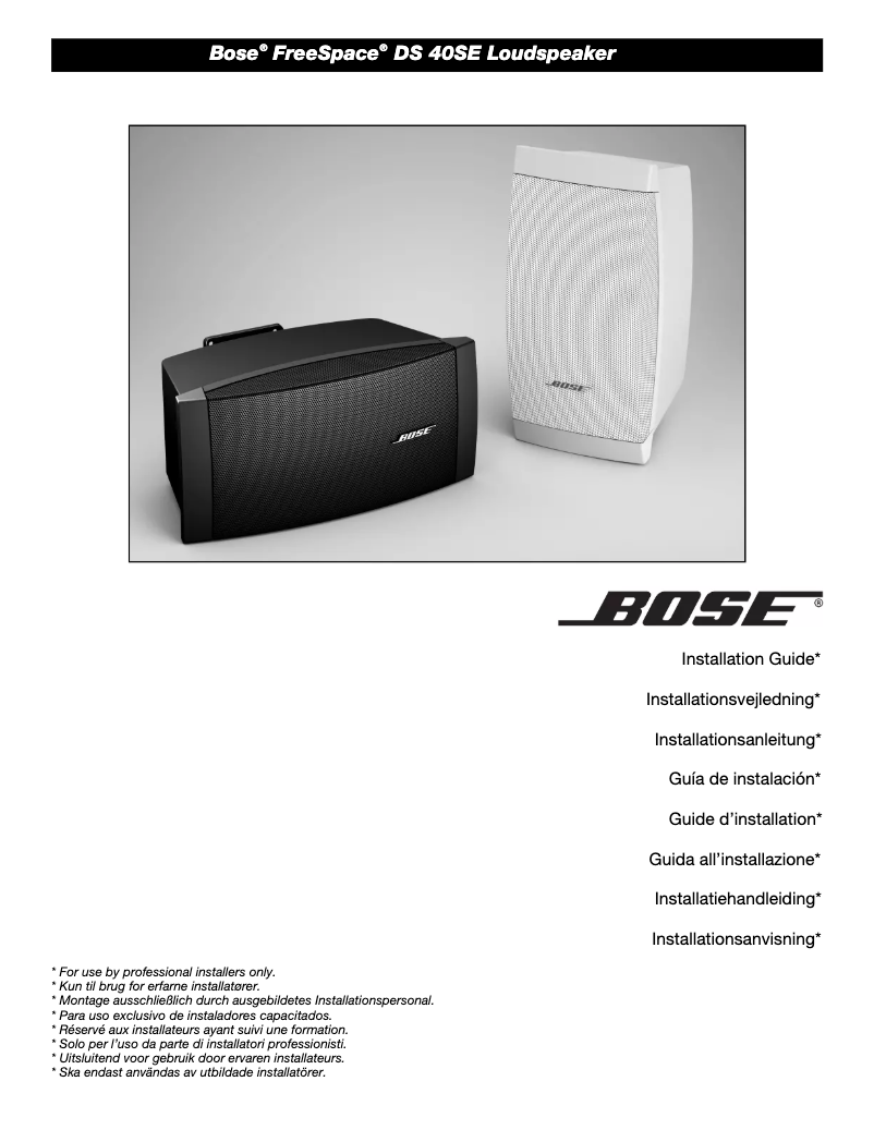 Page 1 de la notice Manuel utilisateur Bose FreeSpace DS 40SE