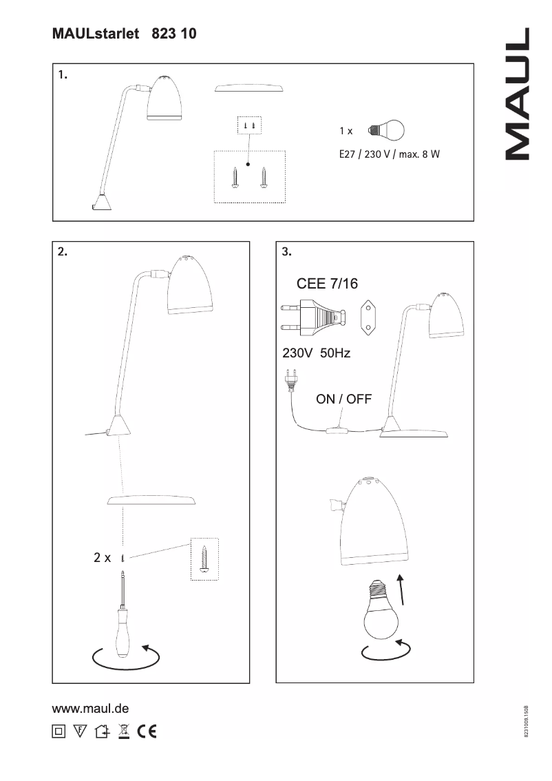 Page 1 de la notice Manuel utilisateur MAUL Starlet