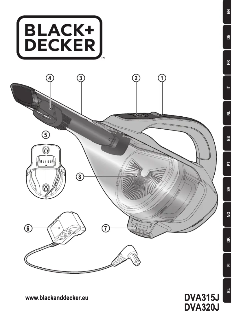 Page 1 de la notice Manuel utilisateur Black & Decker DVA320J