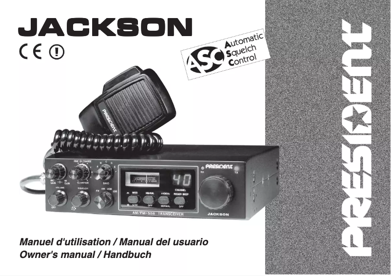 Page n°1 - Manuel utilisateur President Jackson