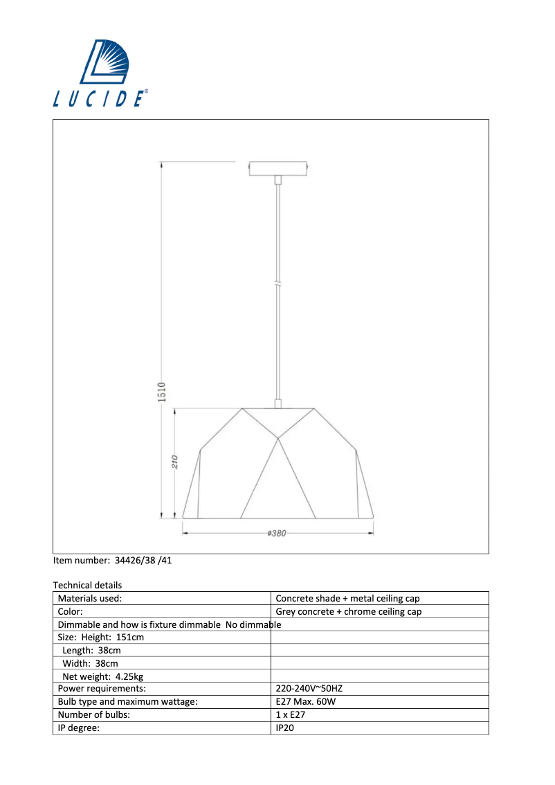 Página 1 del manual Manual de usuario Lucide Solo 34426/38/41