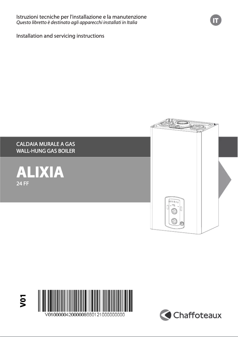 Image de la première page du manuel de l'appareil Alixia 24 FF