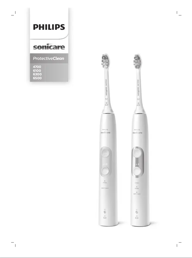 Page 1 de la notice Manuel utilisateur Philips Sonicare ProtectiveClean 6100 HX6877