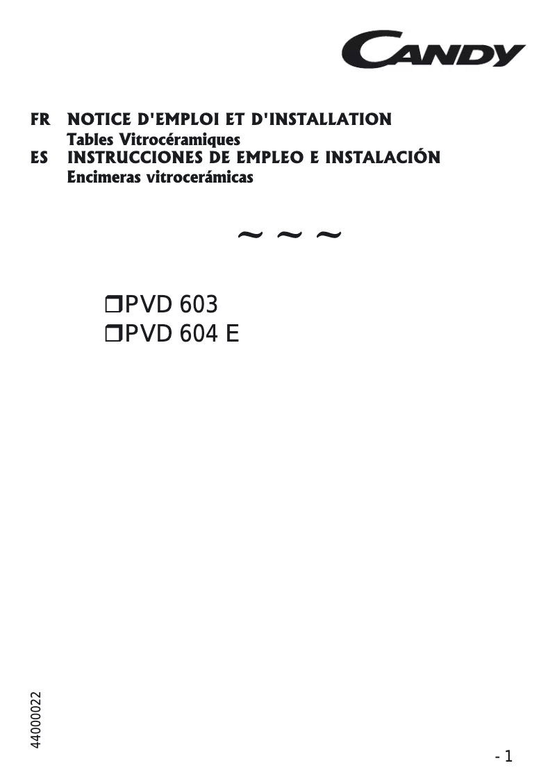Image de la première page du manuel de l'appareil PC PVD 603 N