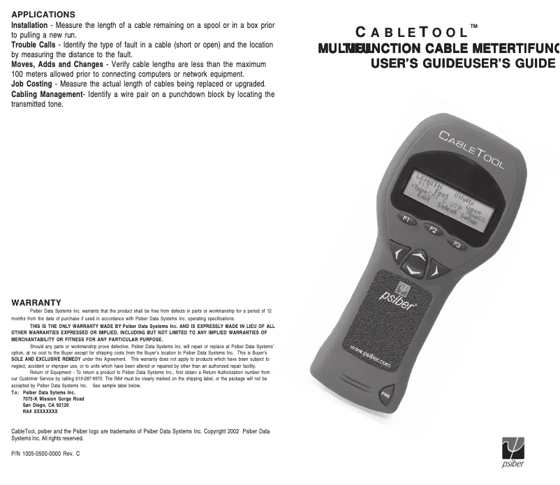 Page n°1 - Manuel utilisateur Softing CTK5015