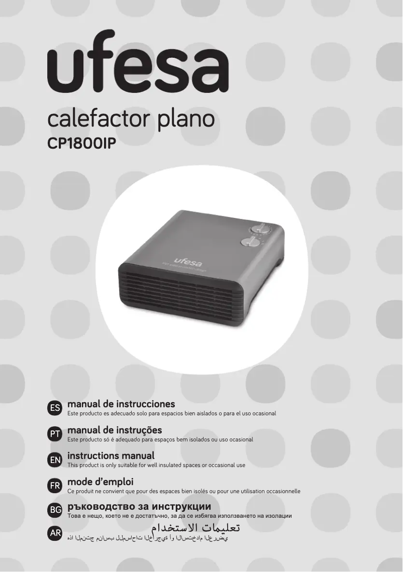 Page n°1 - Manuel utilisateur Ufesa CP1800IP