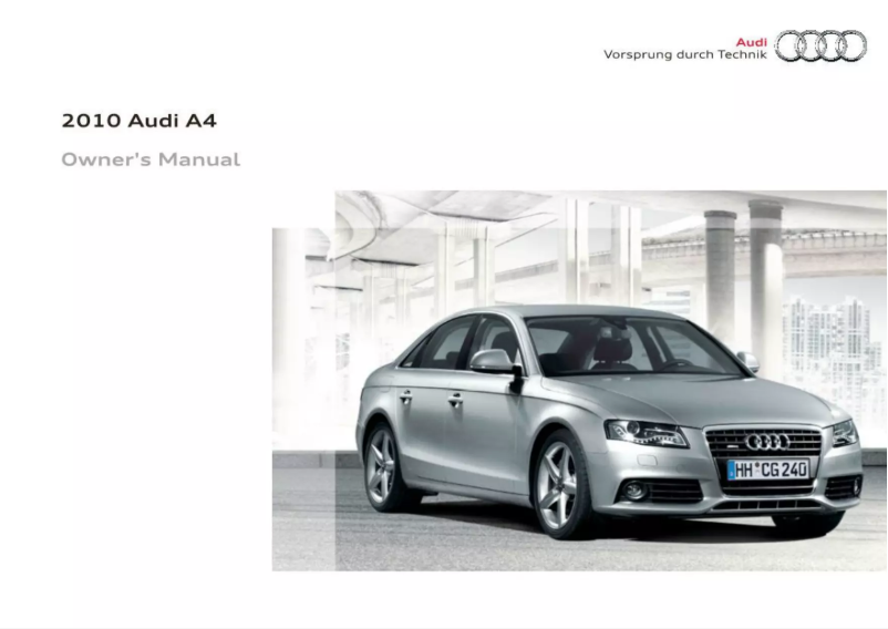 Page 1 de la notice Manuel utilisateur Audi A4 (2010)