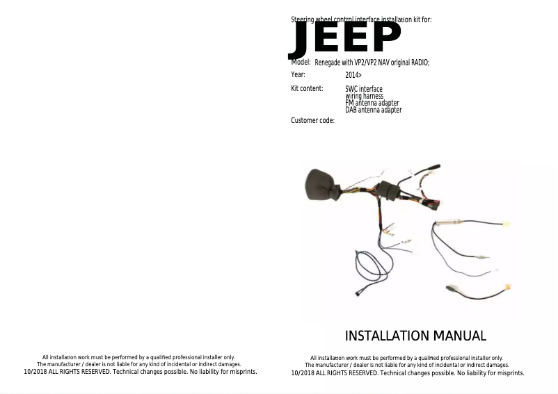 Page n°1 - Manuel utilisateur Alpine KIT-8RNG