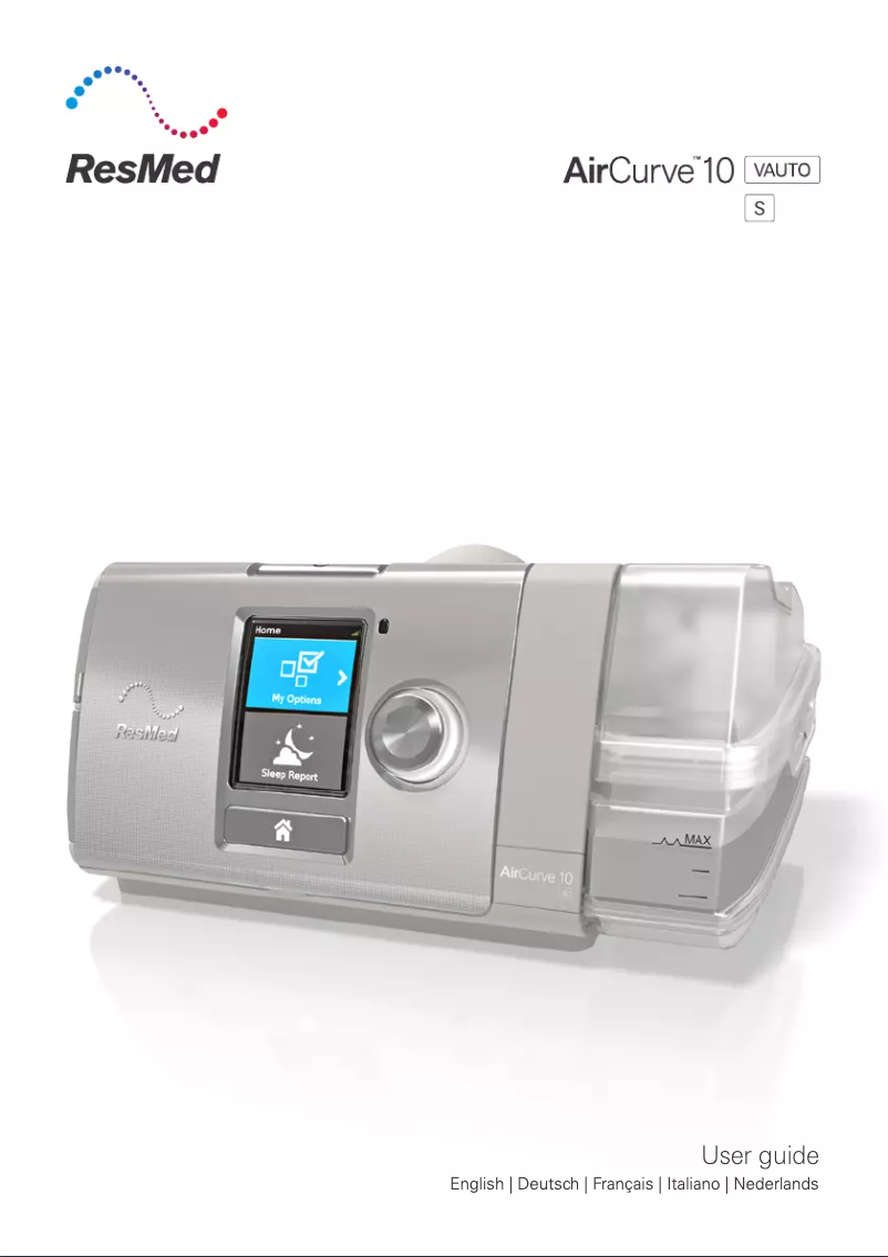 Page n°1 - Manuel utilisateur ResMed AirCurve 10 VAuto